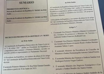 Dionisio Babo Rejigna an, Lista Ikus 46 Membru Governu