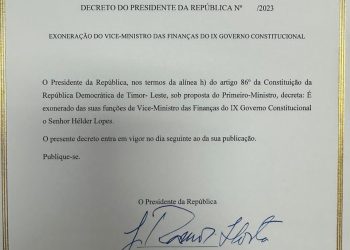 PR Horta Ezonera Vice Ministru Finansa Helder