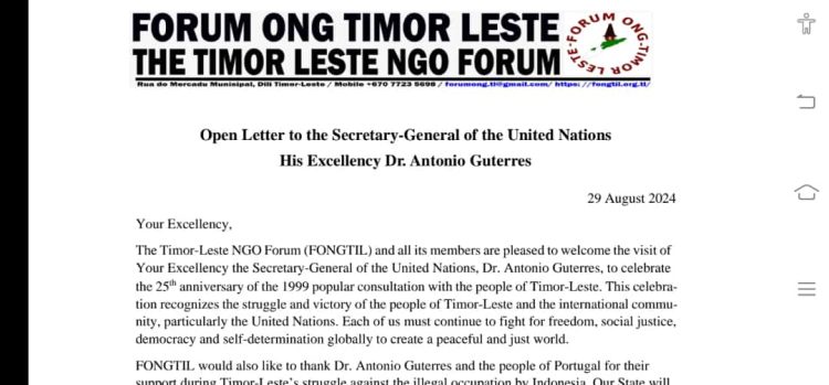 Karta Nakloke ba Sekretáriu-Jeral Nasoins Unidas Sua Exelénsia Dr. Antonio Guterres 29