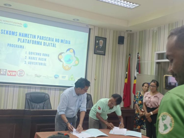 Média Plataforma Dijitál 12 Asina Kontratu Públisidade Ho Secoms